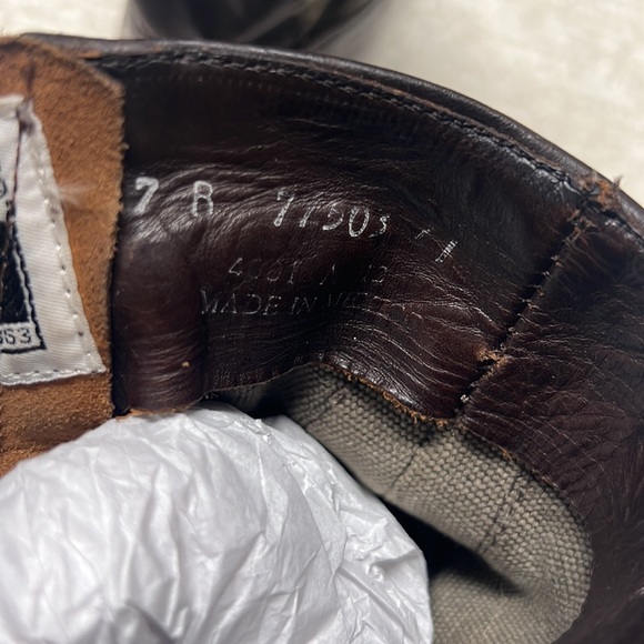 Frye Veronica Leather Canvas Shortie Boots- Womens- Size 7 B- Brown- Ankle Boot - Picture 12 of 13